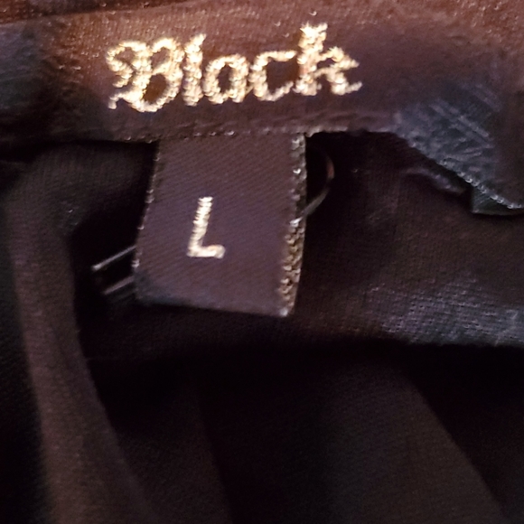 Black Beaded Halter Lined Dress Size Lg - Picture 5 of 9